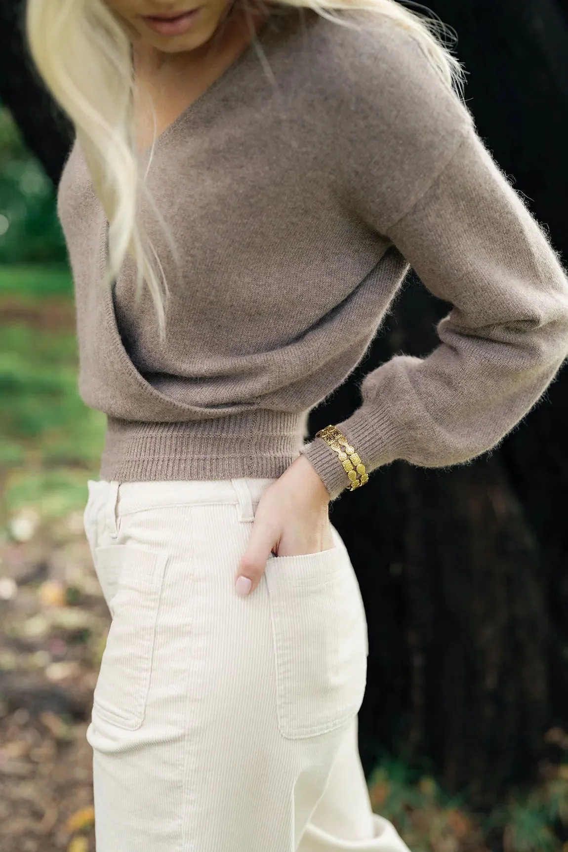 Mika Wrap Top Mocha