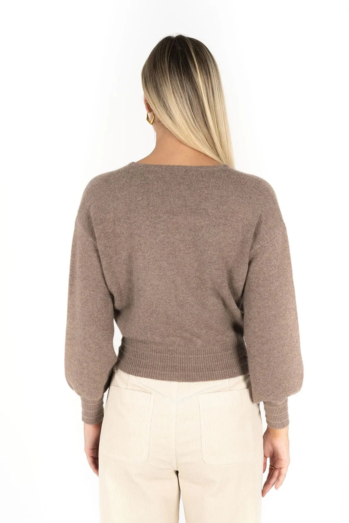 Mika Wrap Top Mocha