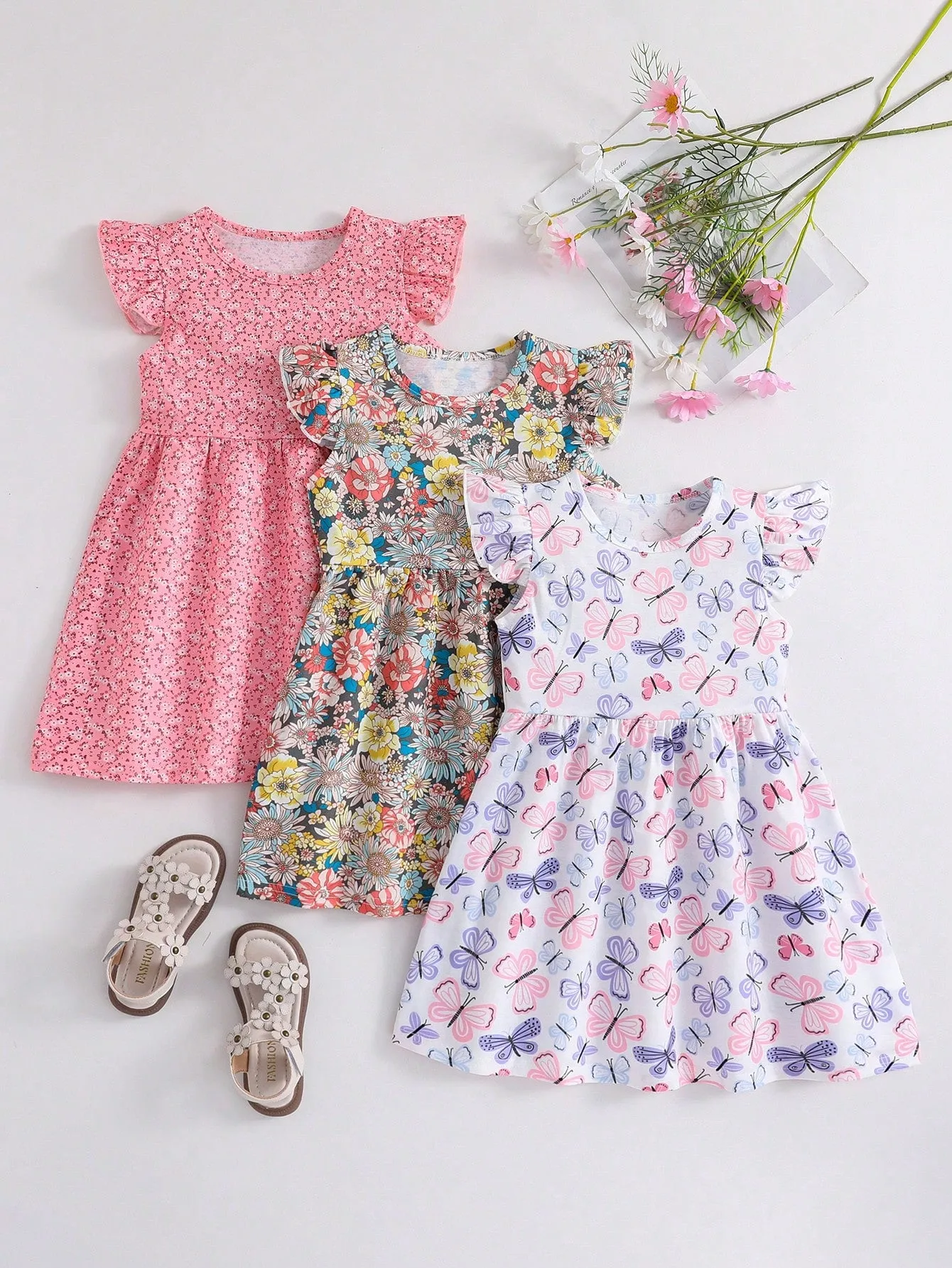 Mini dress polka dot| Girl  Floral & Polka Dot Printed Dress