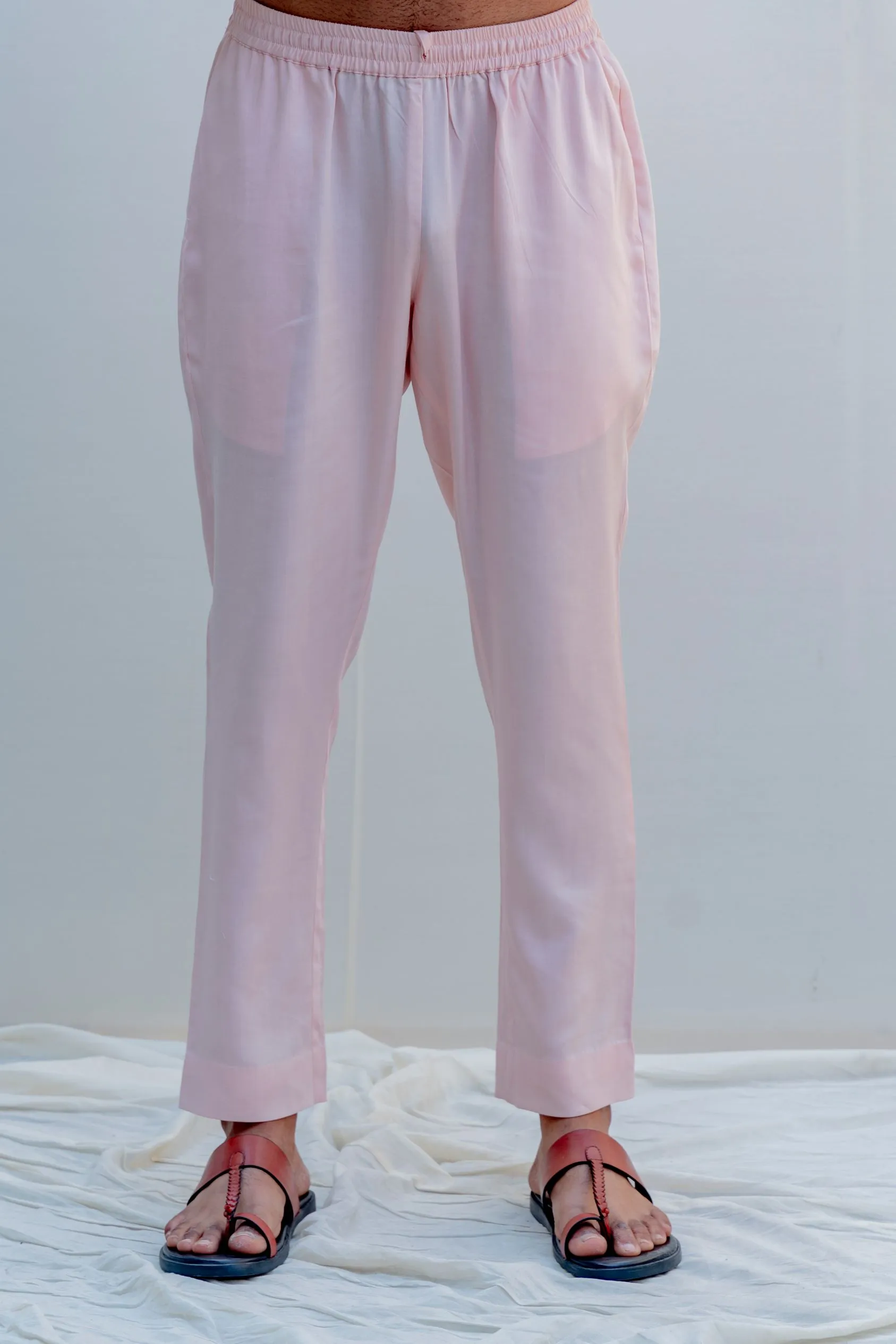 Mirjai- Peach Angrakha Kurta with Pant Set