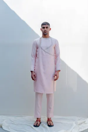 Mirjai- Peach Angrakha Kurta with Pant Set