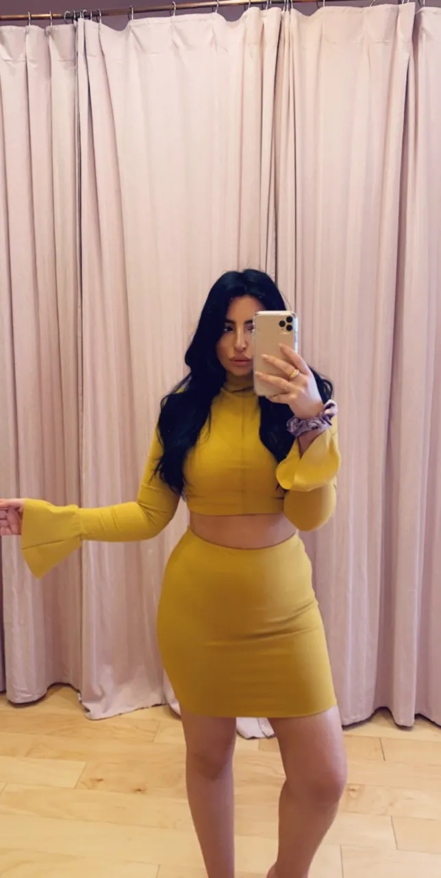 Mock Neck Bell Sleeve Ribbed Crop Top