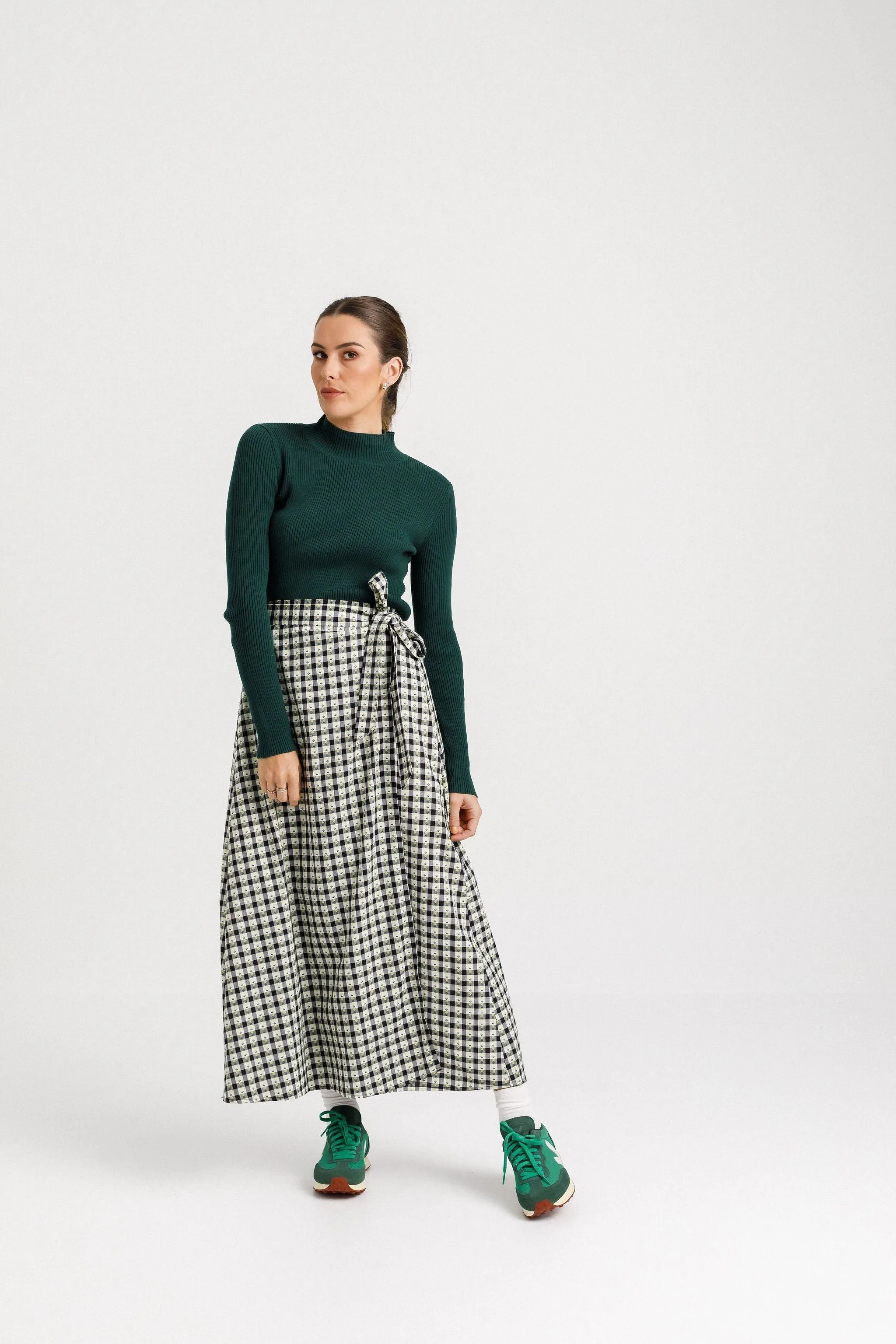 MOCK NECK LONG SLEEVE - FOREST