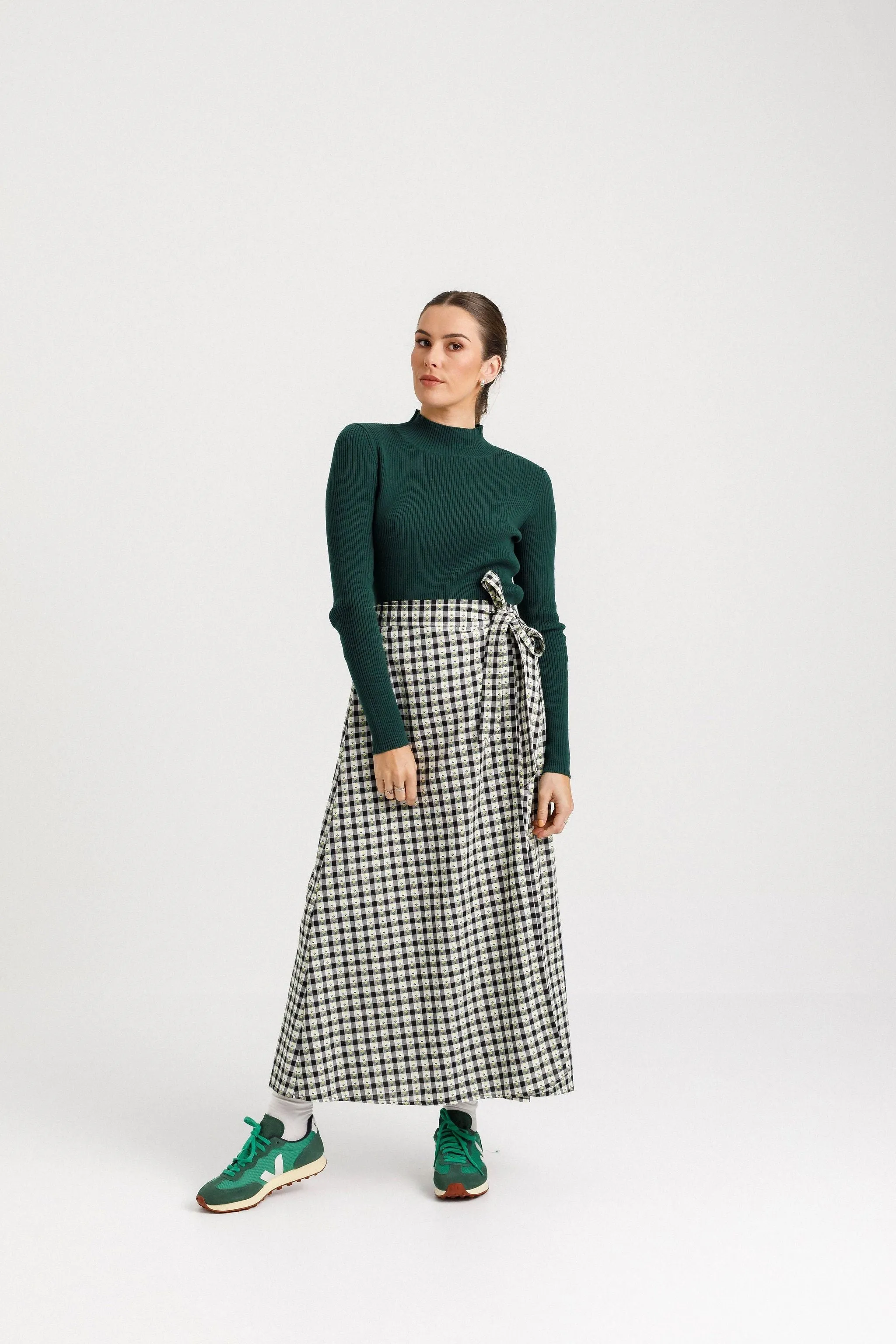 MOCK NECK LONG SLEEVE - FOREST