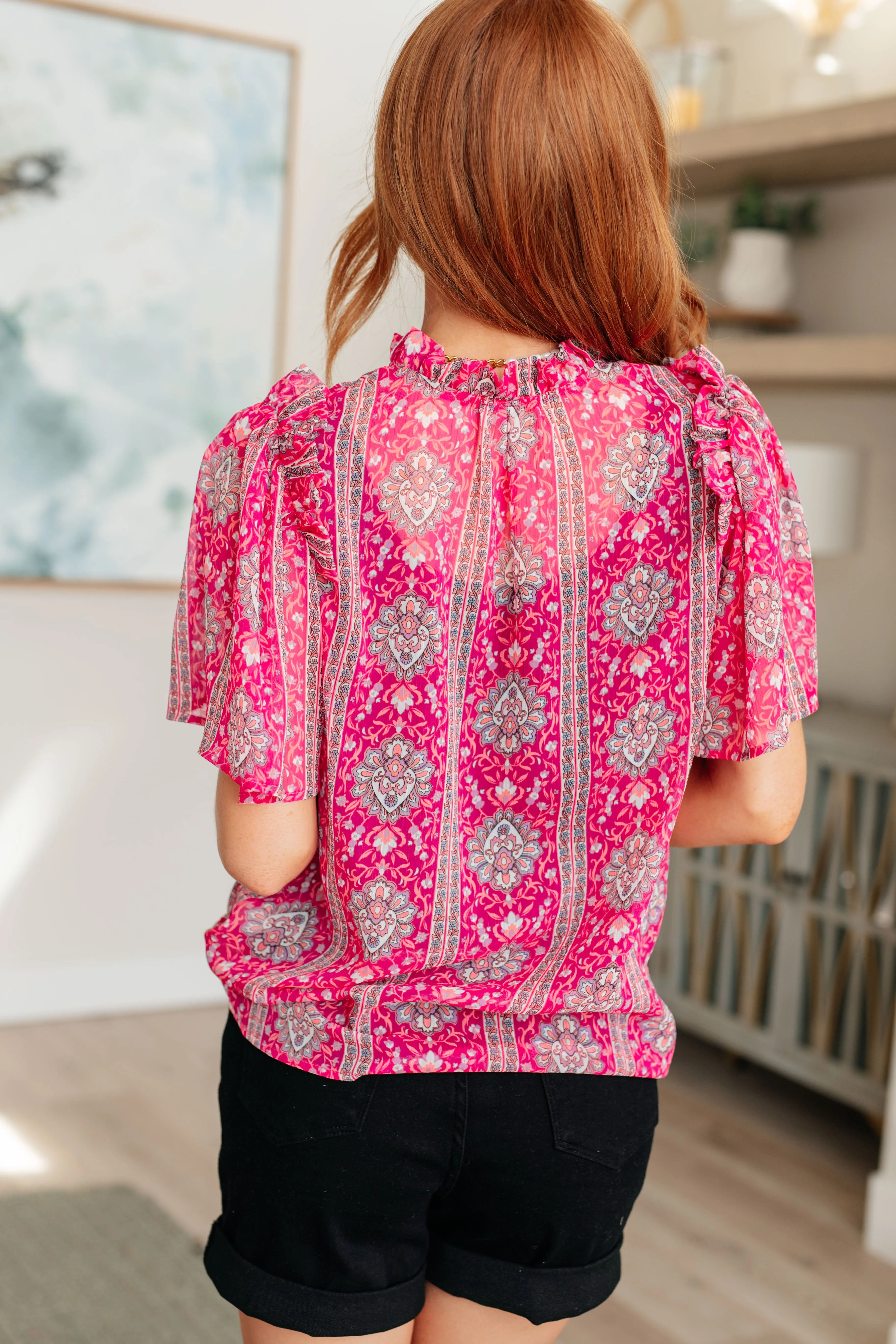 Moments Like This V-Neck Bell Sleeve Blouse - 3/17