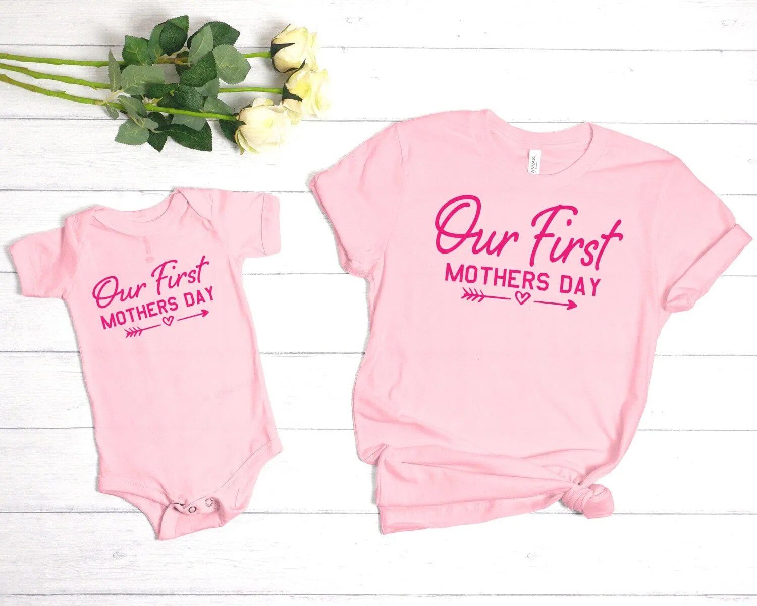 Mum and Baby First Mothers Day Personalised Matching Tops