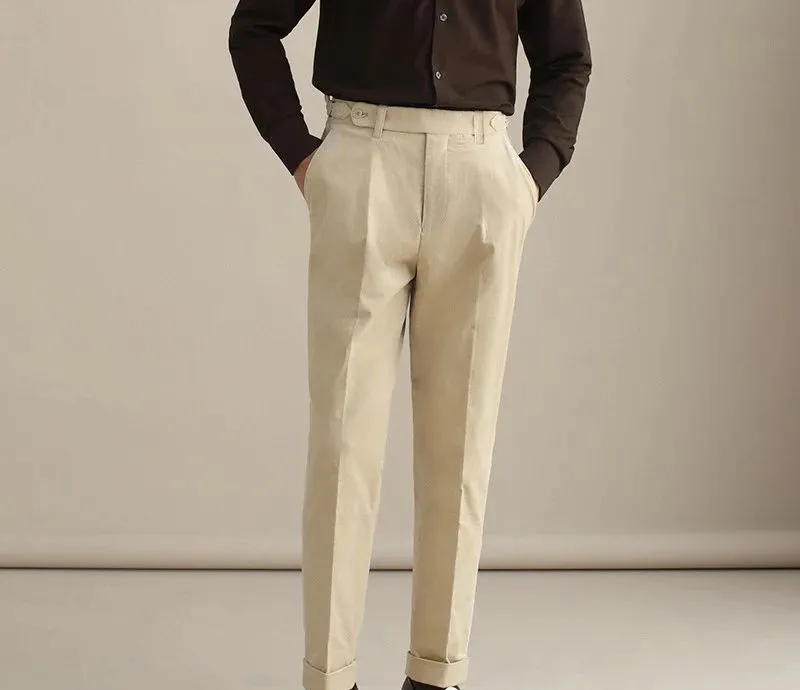 Naples High-Waist Corduroy Trousers