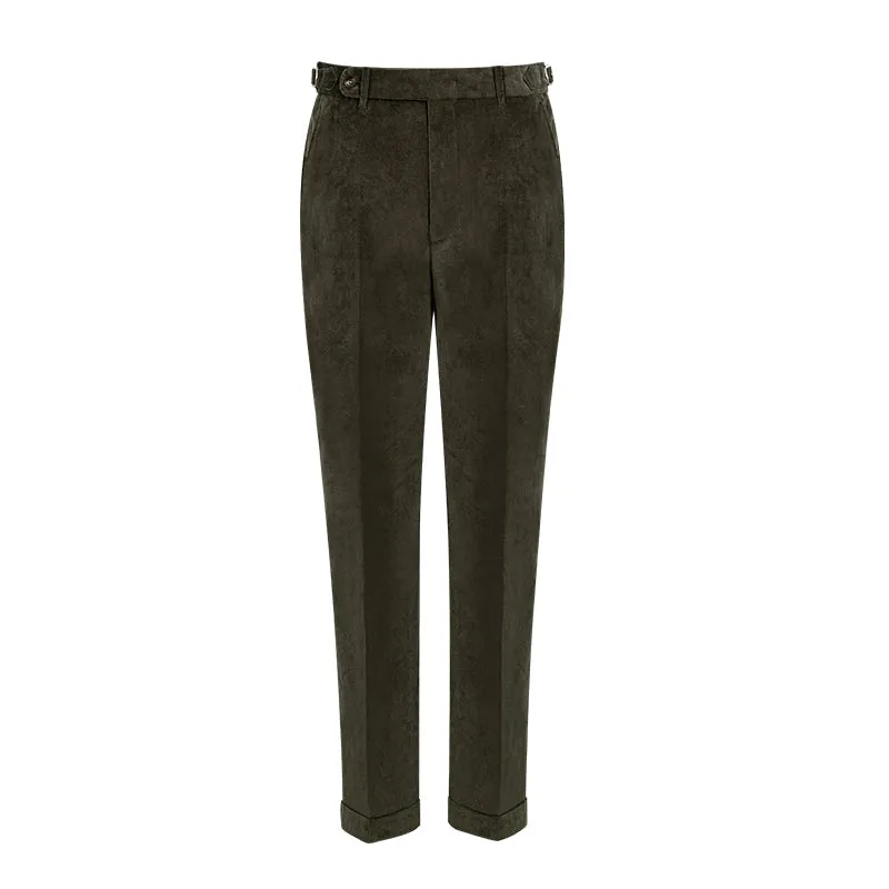 Naples High-Waist Corduroy Trousers