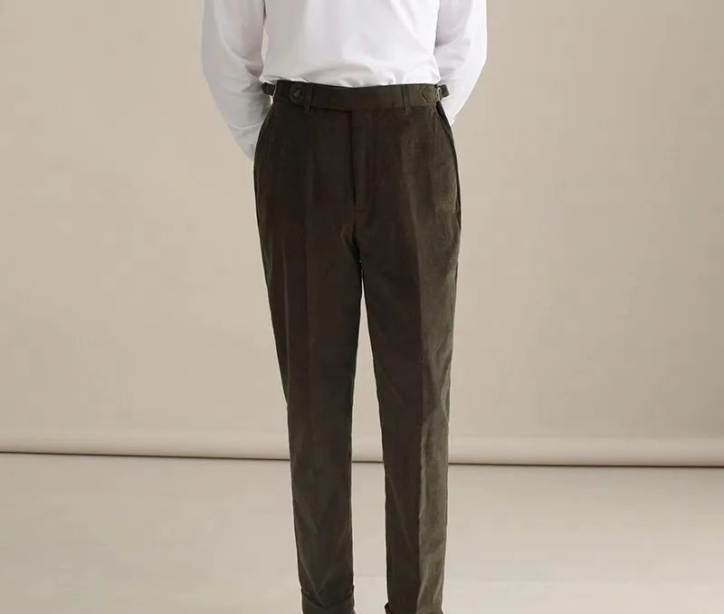 Naples High-Waist Corduroy Trousers
