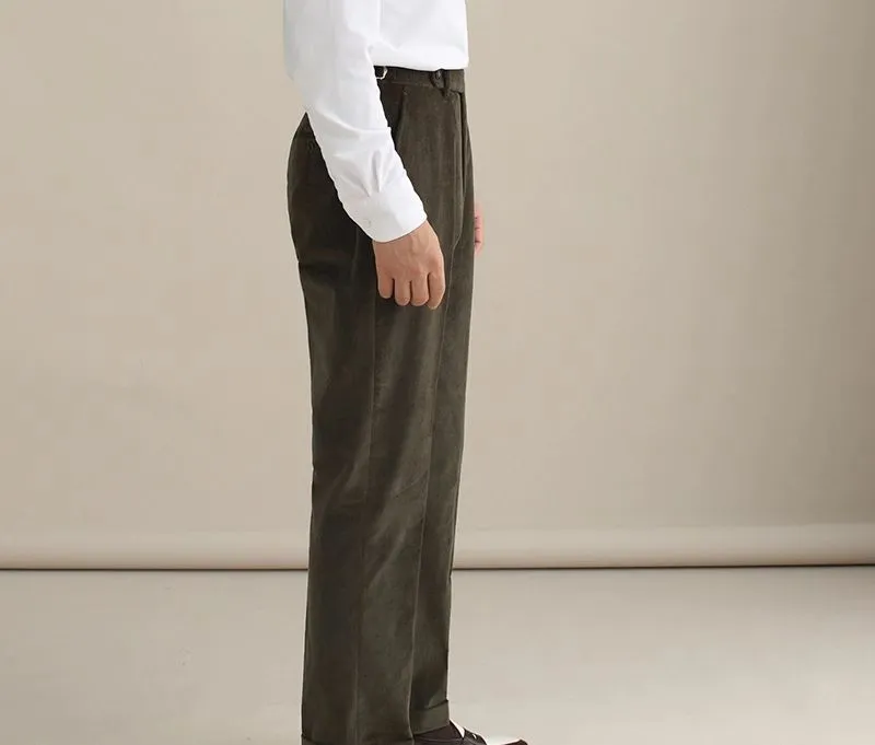 Naples High-Waist Corduroy Trousers