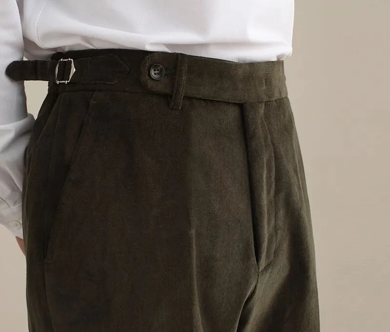 Naples High-Waist Corduroy Trousers