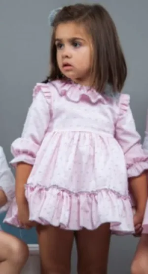 Noa Pink & Grey PomPom Dress