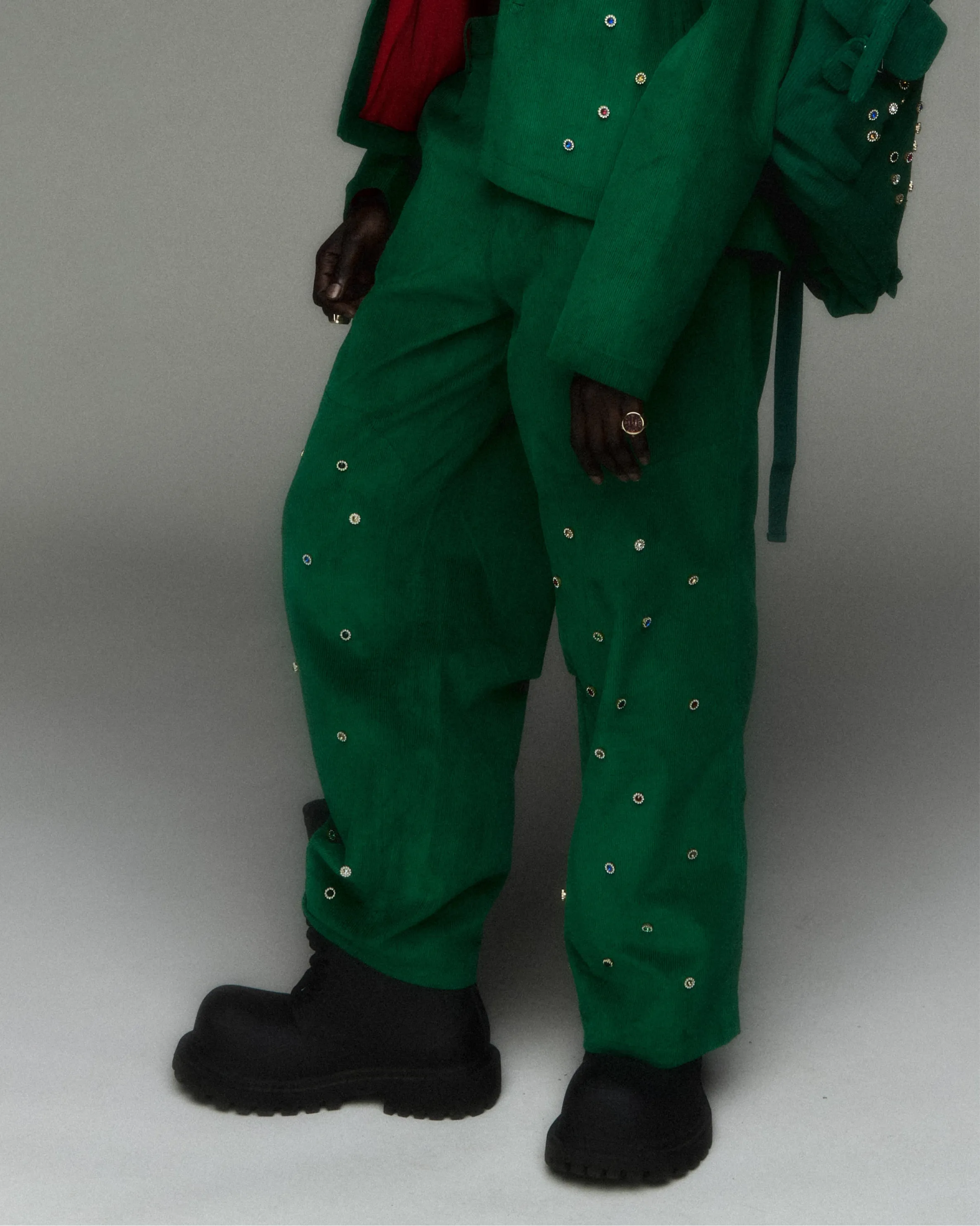 ONYX EMERALD GEMSTONE PANTS