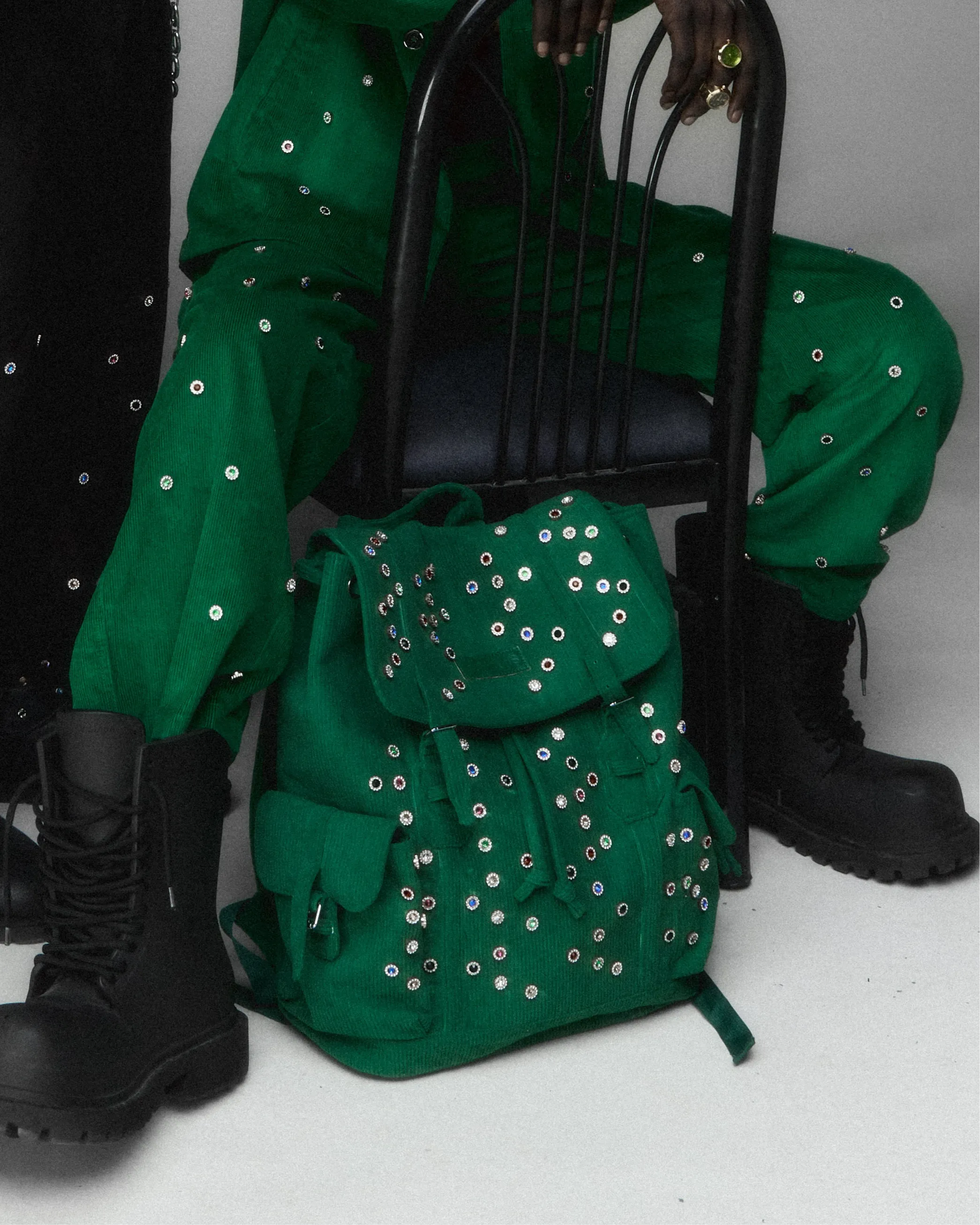 ONYX EMERALD GEMSTONE PANTS
