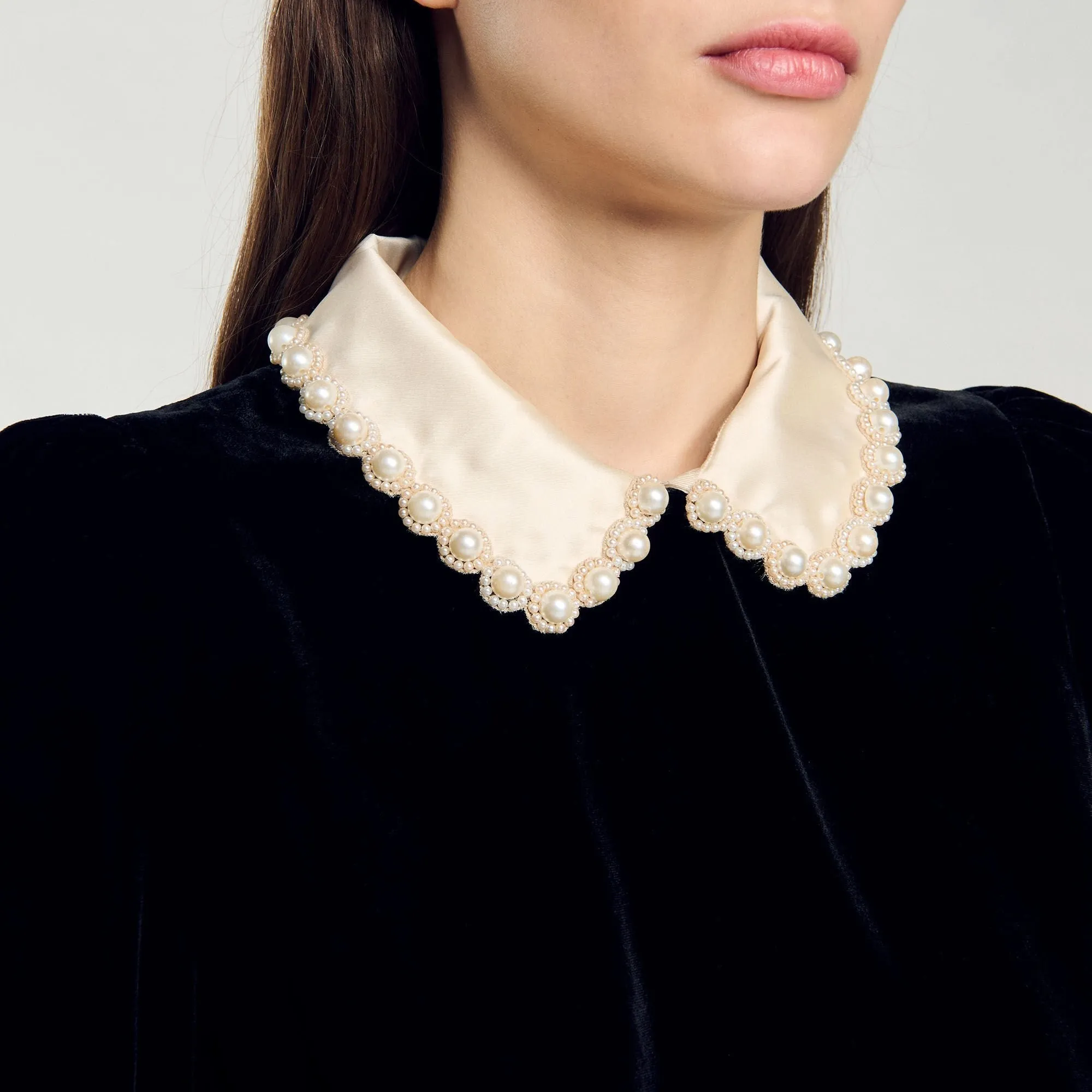 Paola Velvet Dress Black