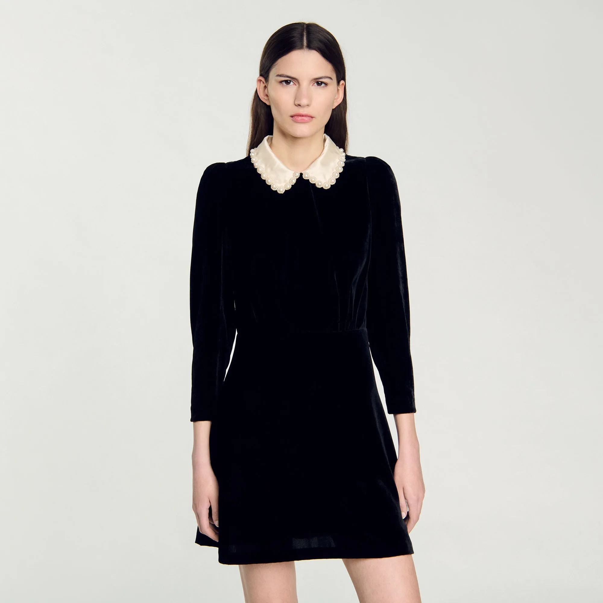 Paola Velvet Dress Black