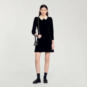 Paola Velvet Dress Black