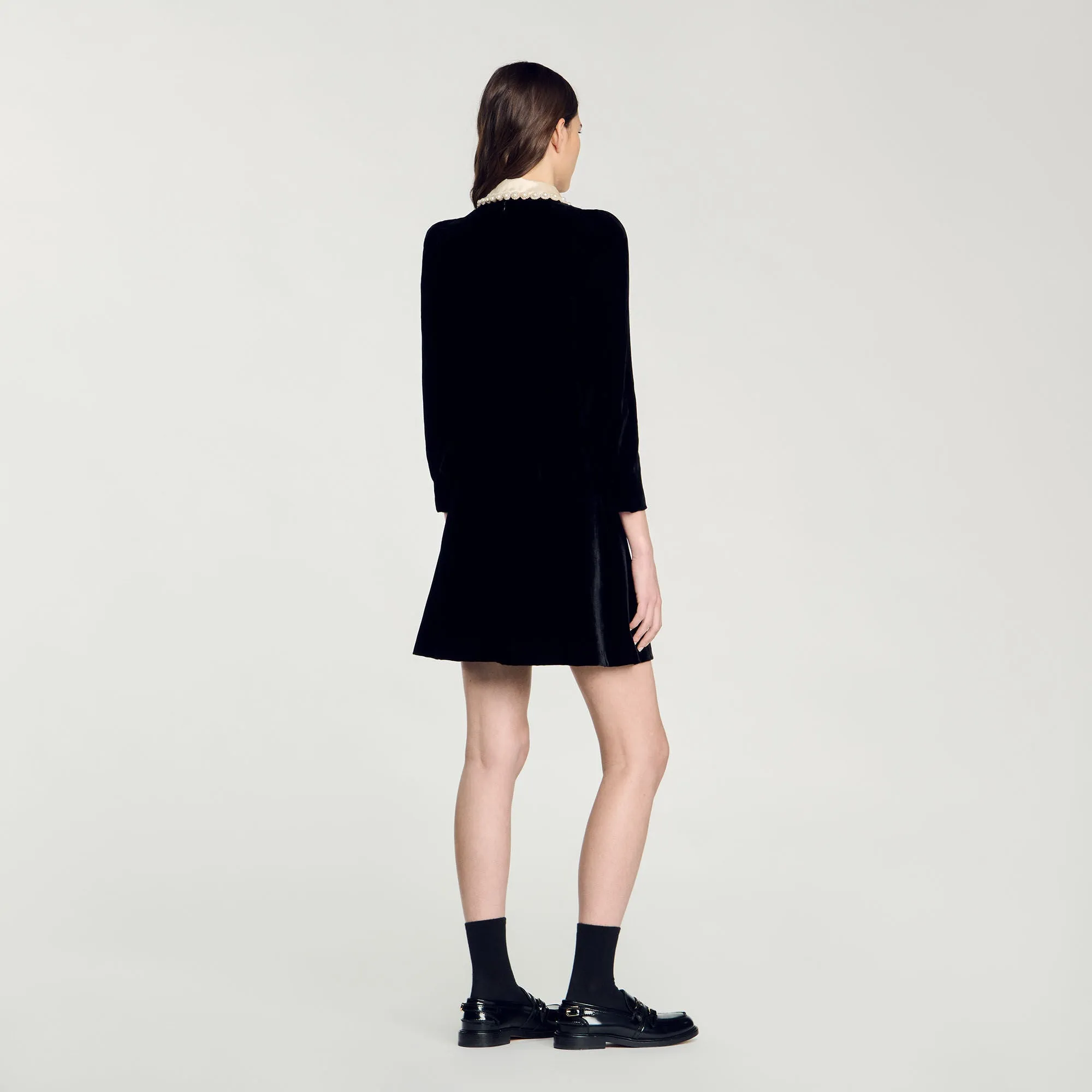 Paola Velvet Dress Black