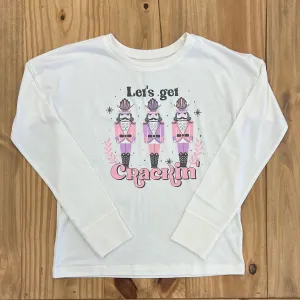 Paper Flower Let's Get Cracking Nut Cracker Holiday Long Sleeve Tee