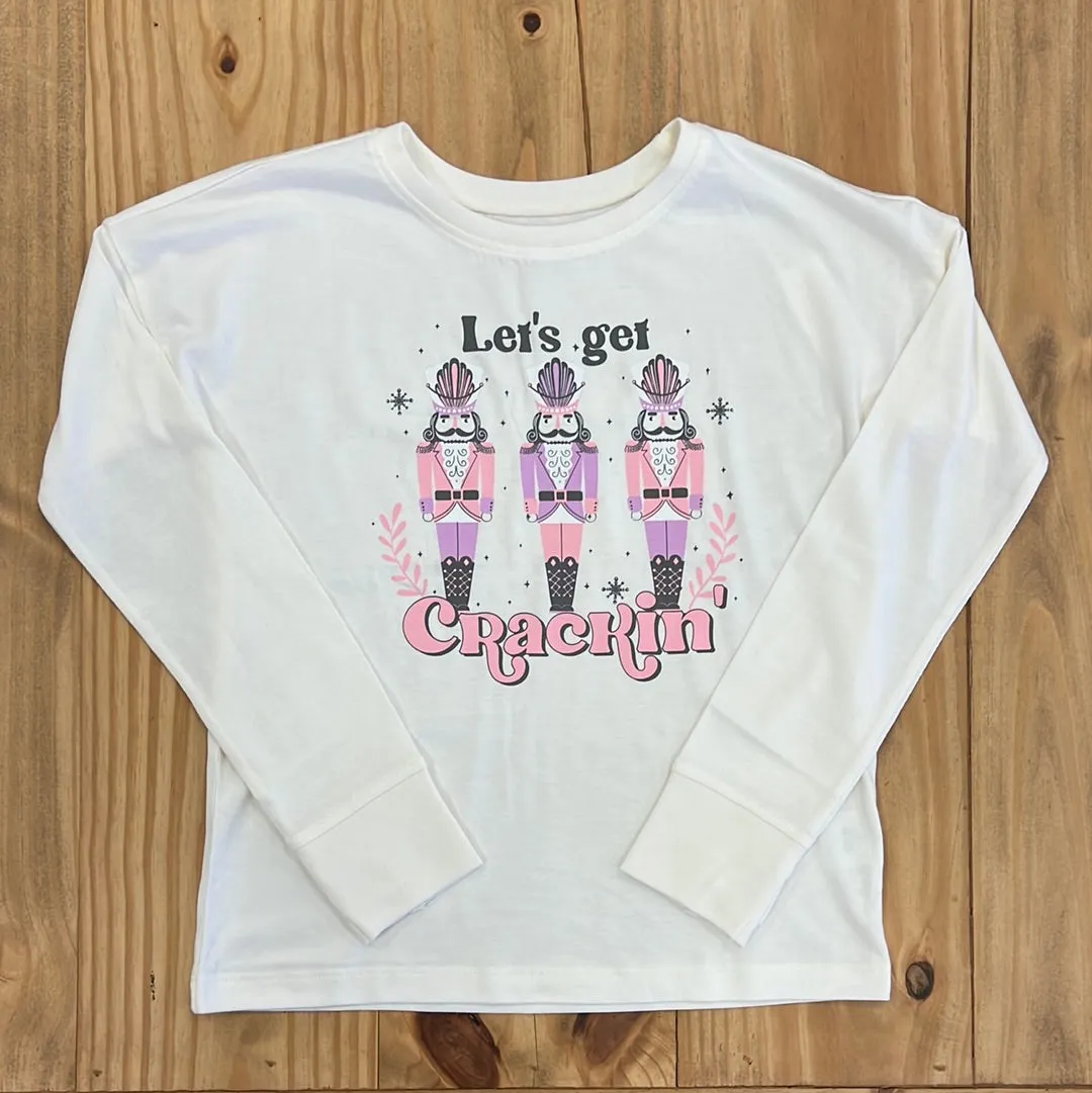 Paper Flower Let's Get Cracking Nut Cracker Holiday Long Sleeve Tee