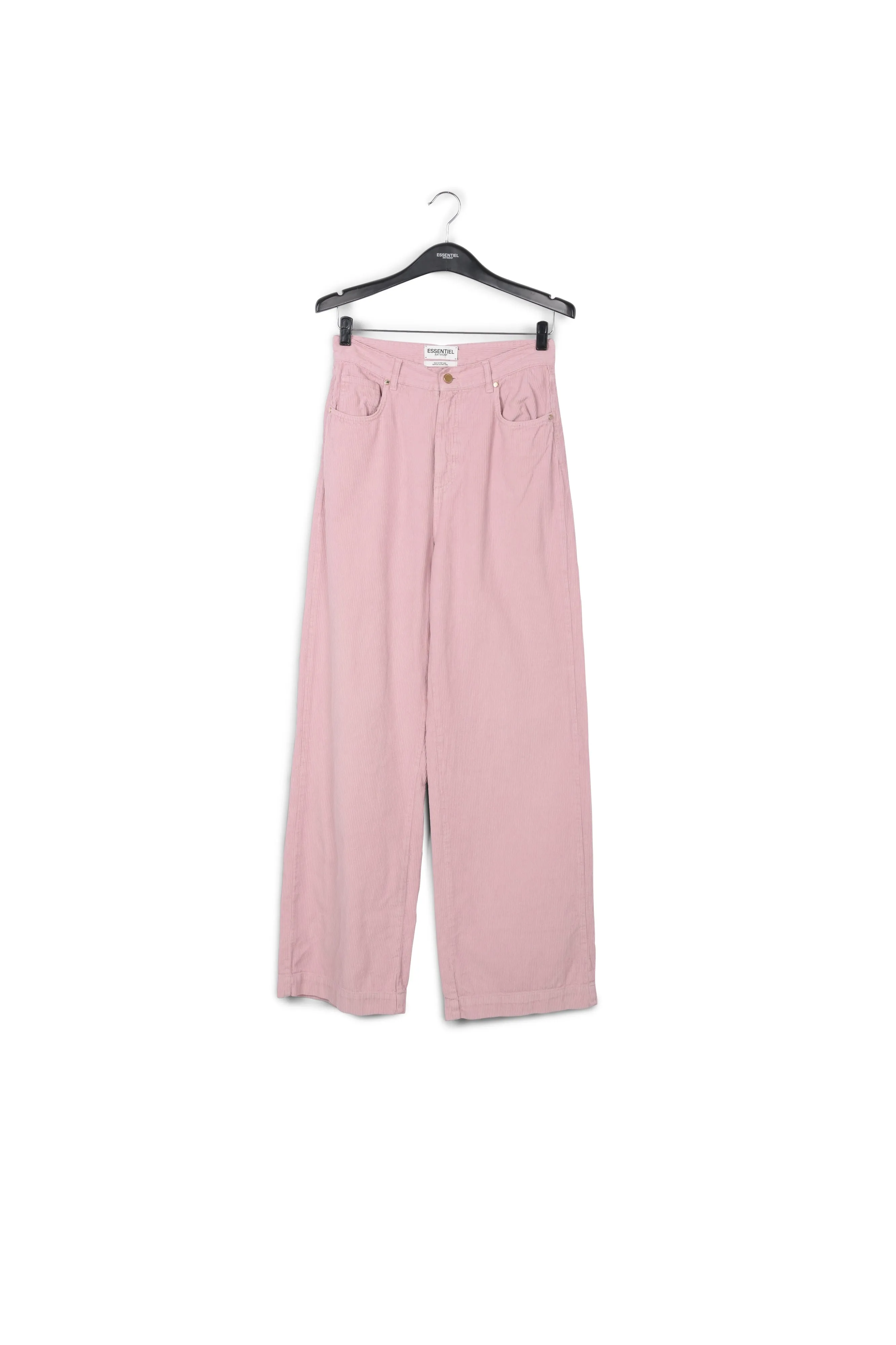 Pastel pink soft corduroy wide leg pants