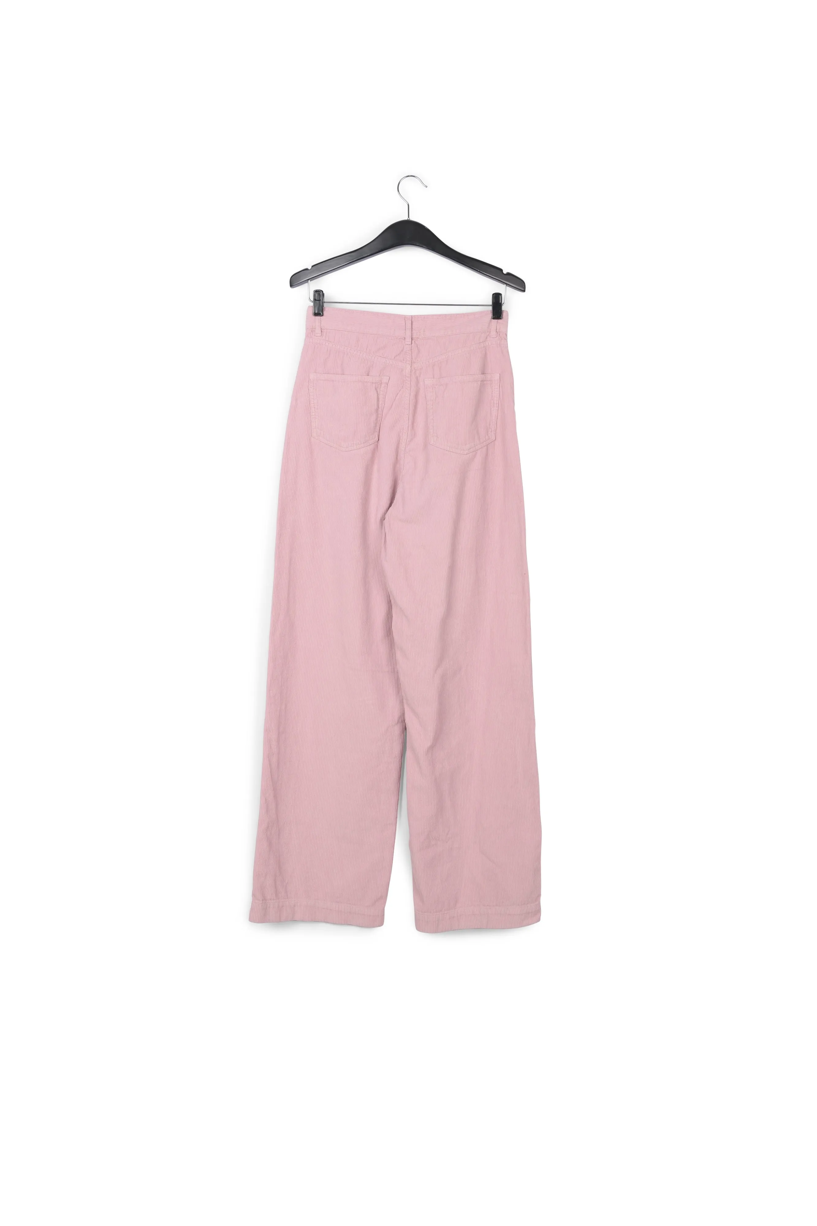 Pastel pink soft corduroy wide leg pants