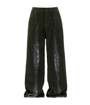 PEACE CORDUROY BAGGY PANTS