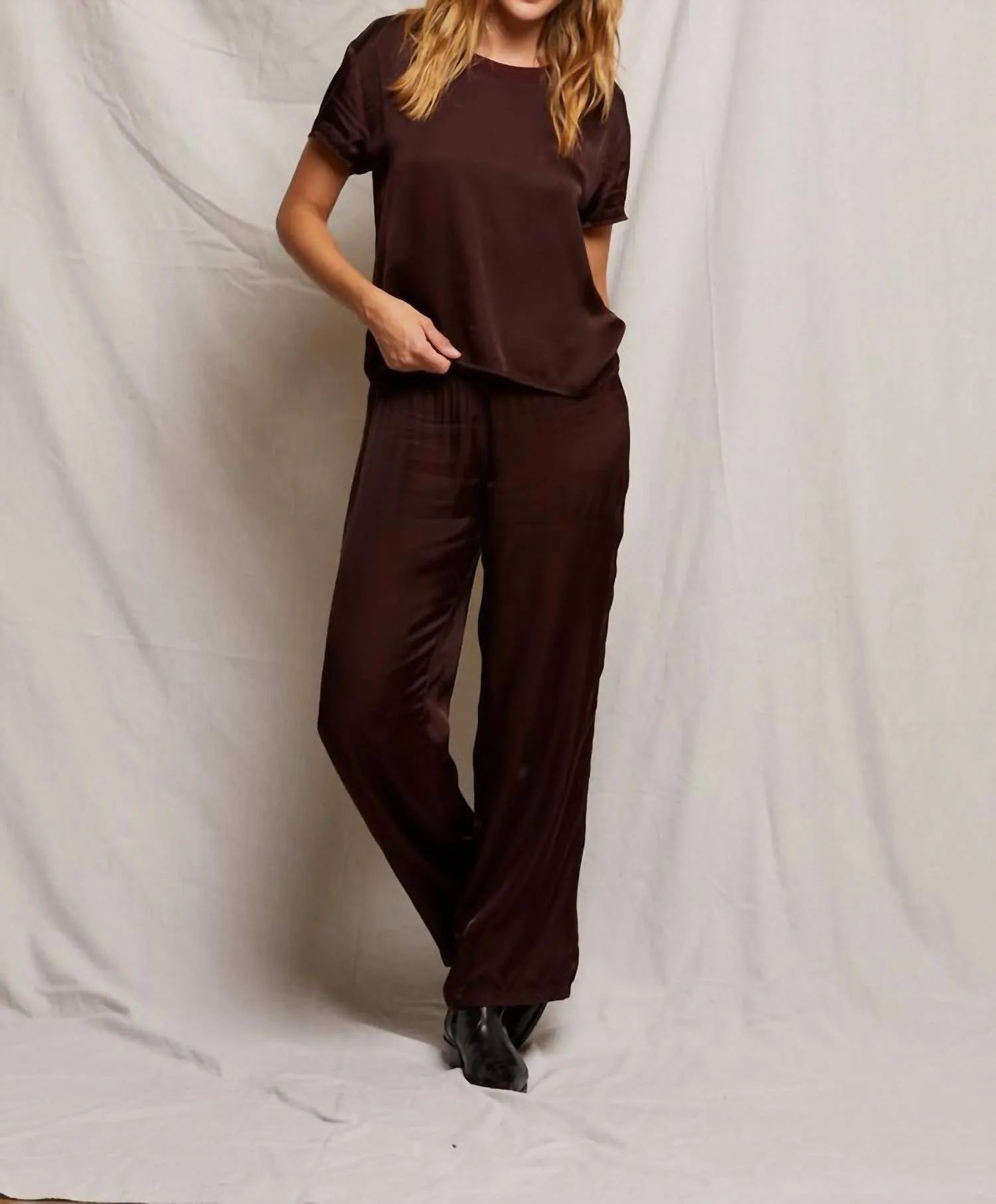 Perfectwhitetee - Camile Satin Wide Leg Pants