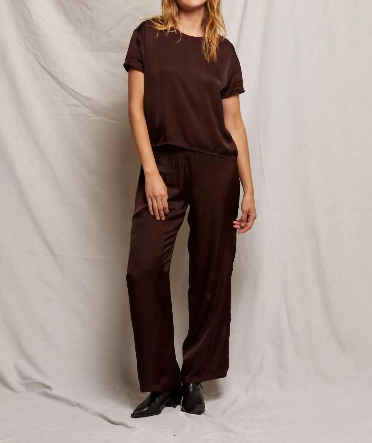 Perfectwhitetee - Camile Satin Wide Leg Pants