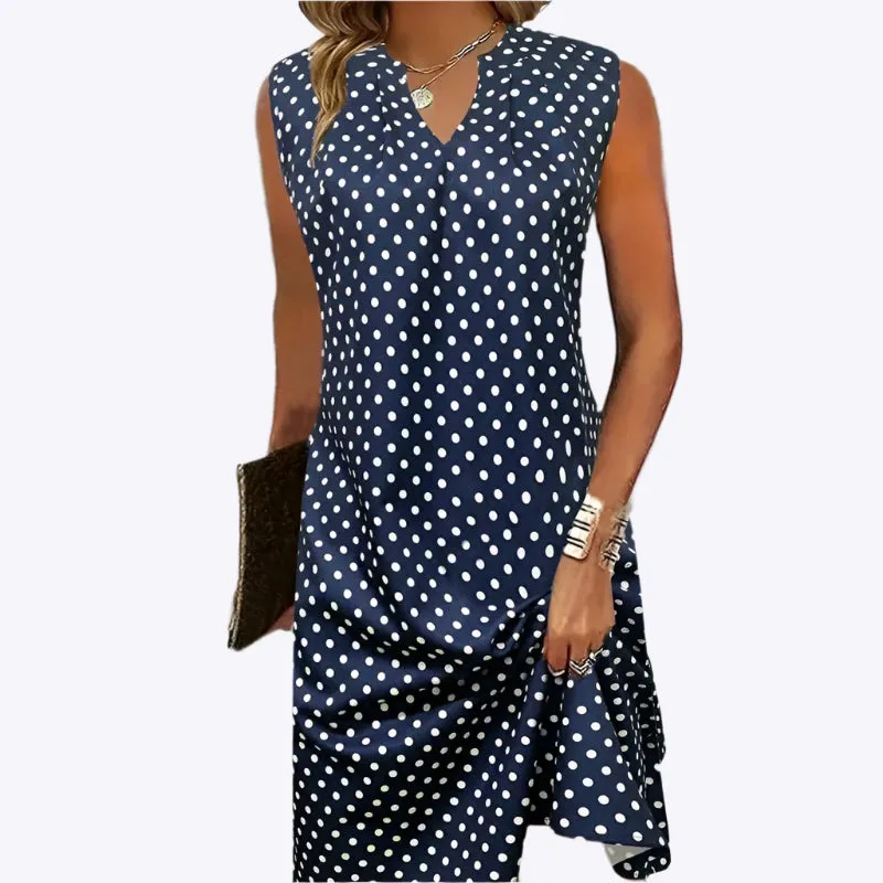 Perpetua - Elegant Polka Dot Woman's Dress