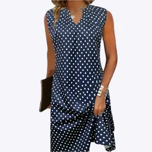 Perpetua - Elegant Polka Dot Woman's Dress