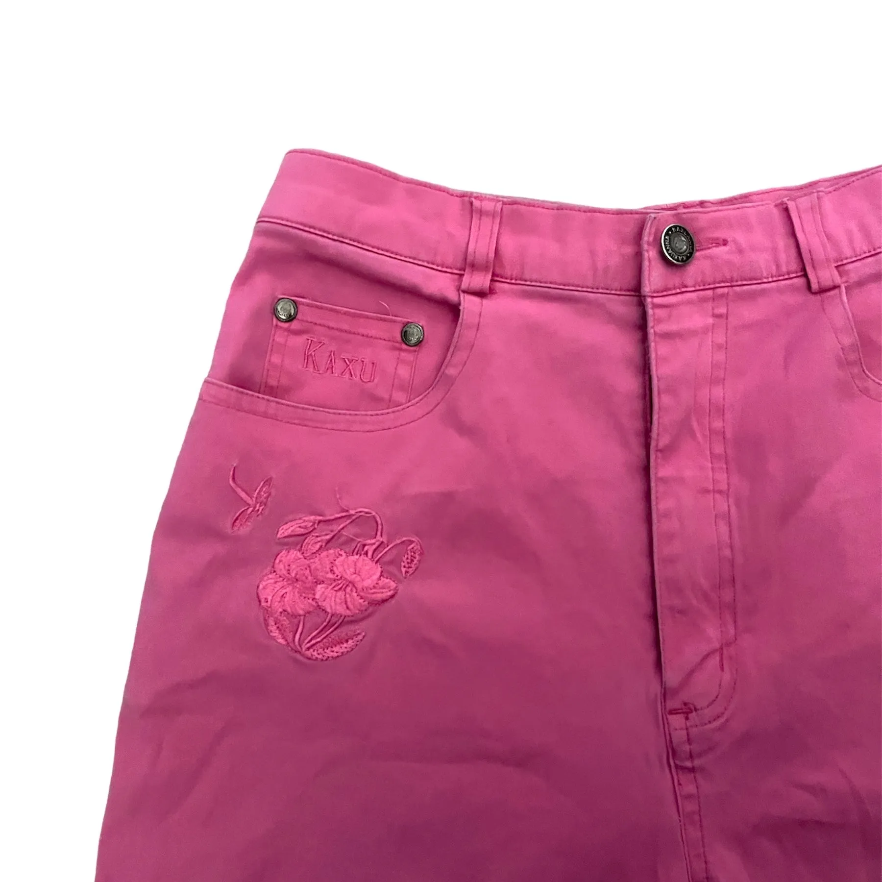 pink straight leg jeans
