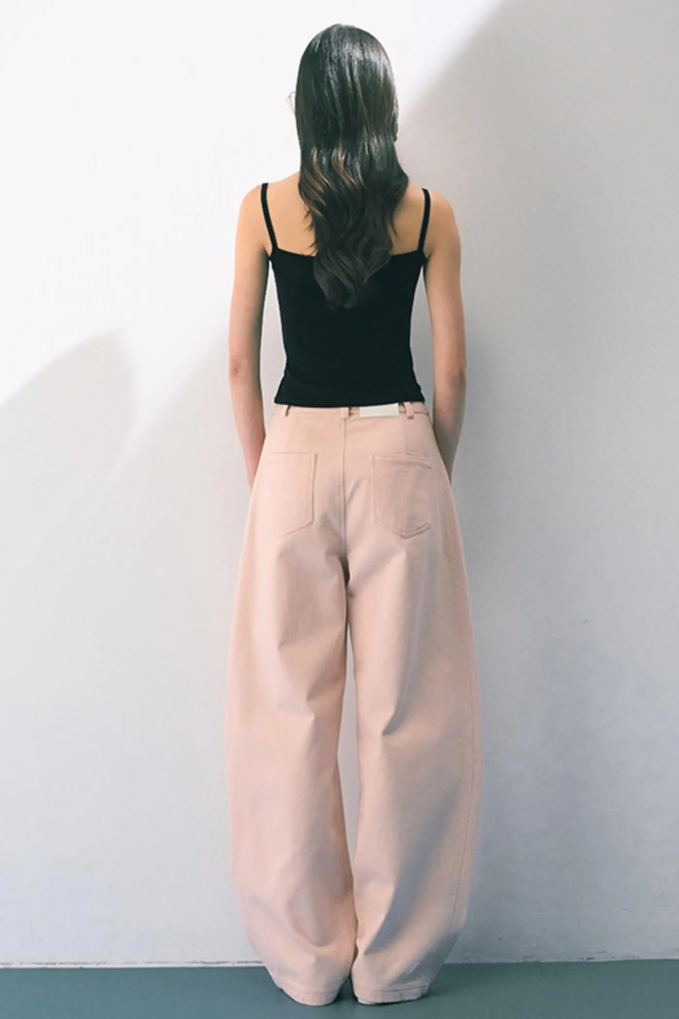Pink Straight Leg Trousers