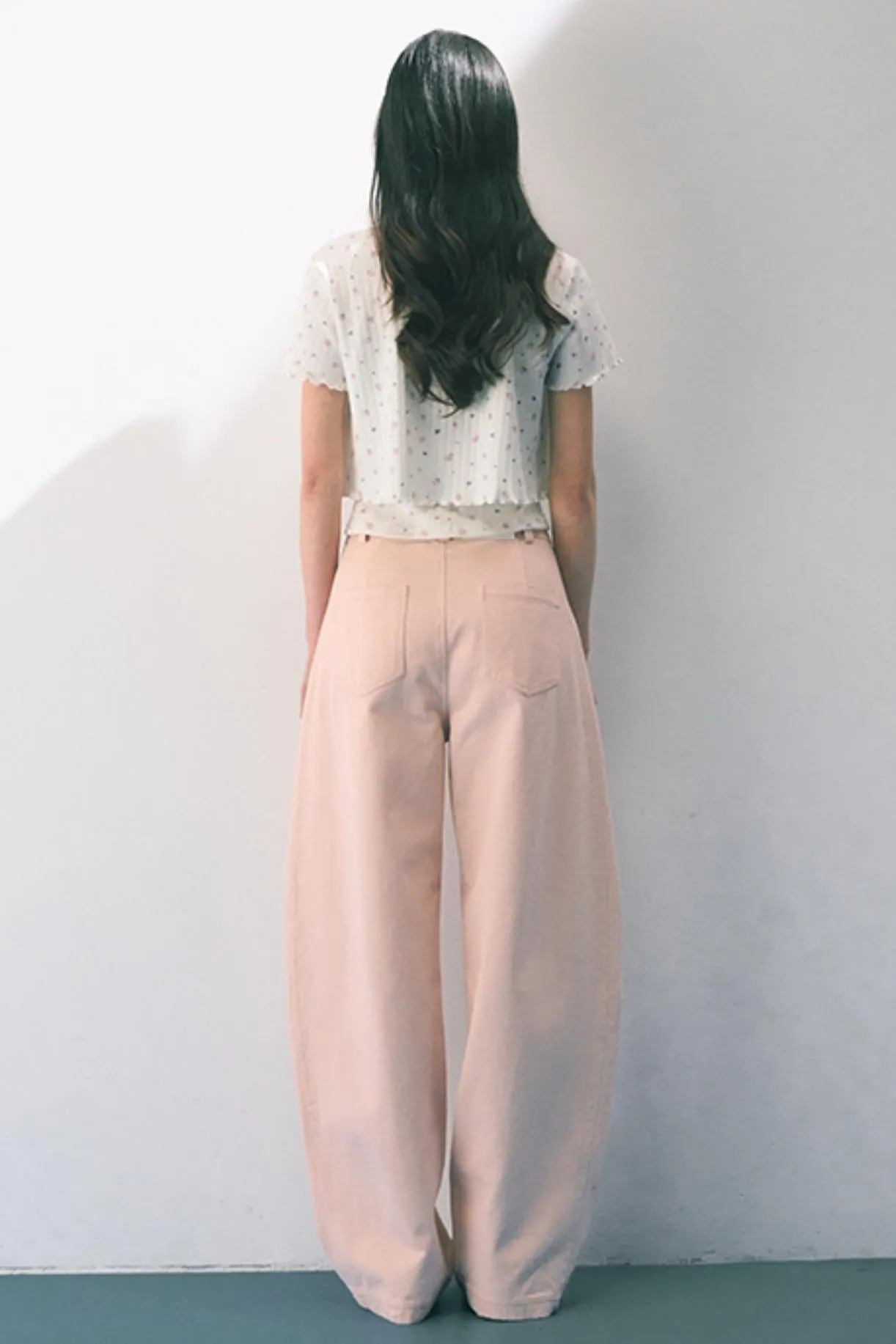 Pink Straight Leg Trousers