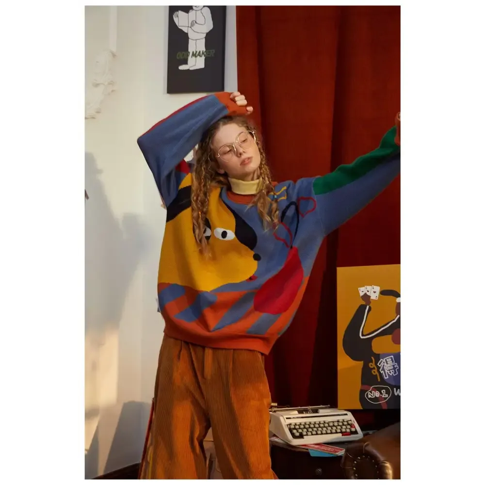 Playful Weirdcore Dog Sweater for Unique Style and Comfort