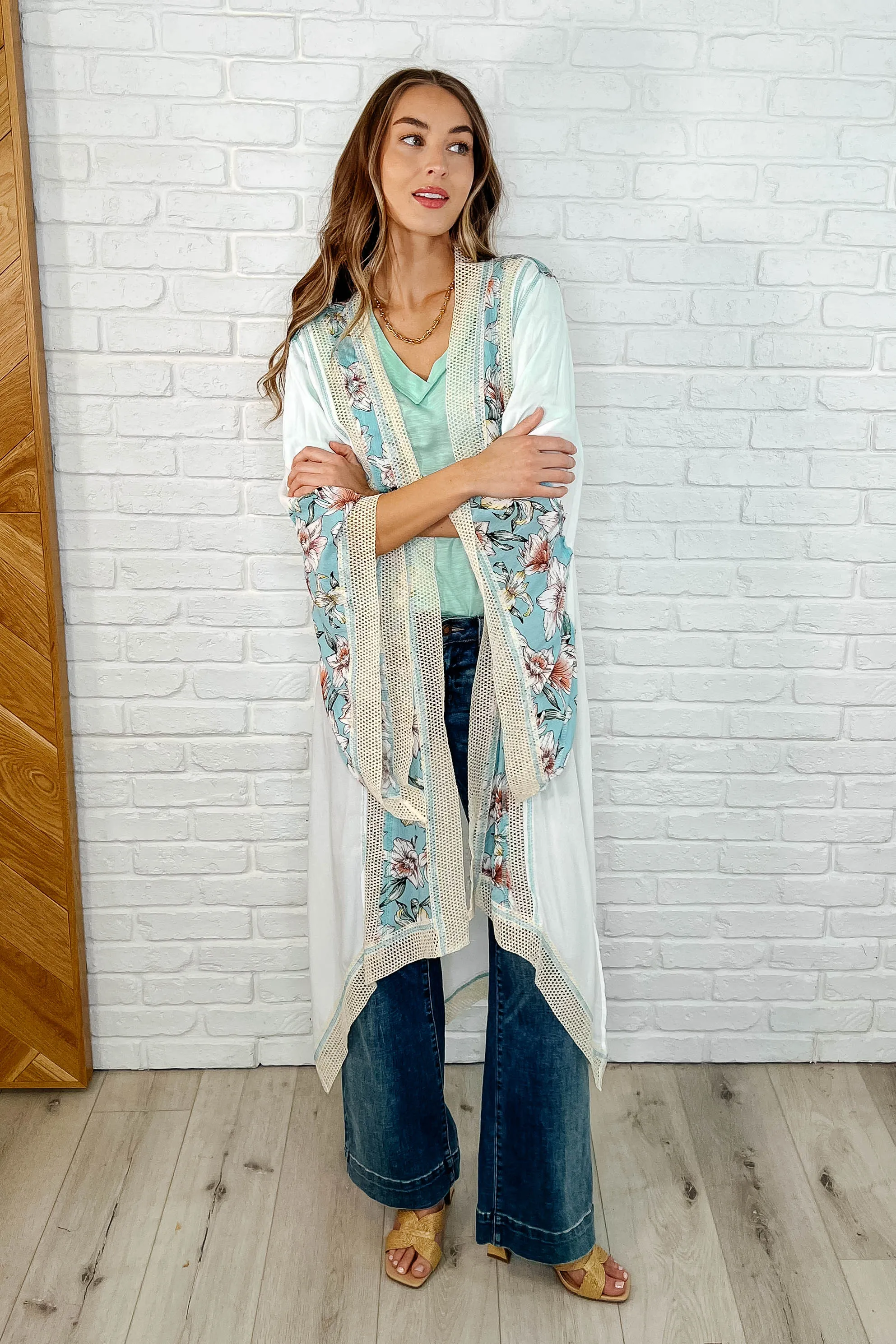 POL Always Flowing Open Front High Low Cardigan