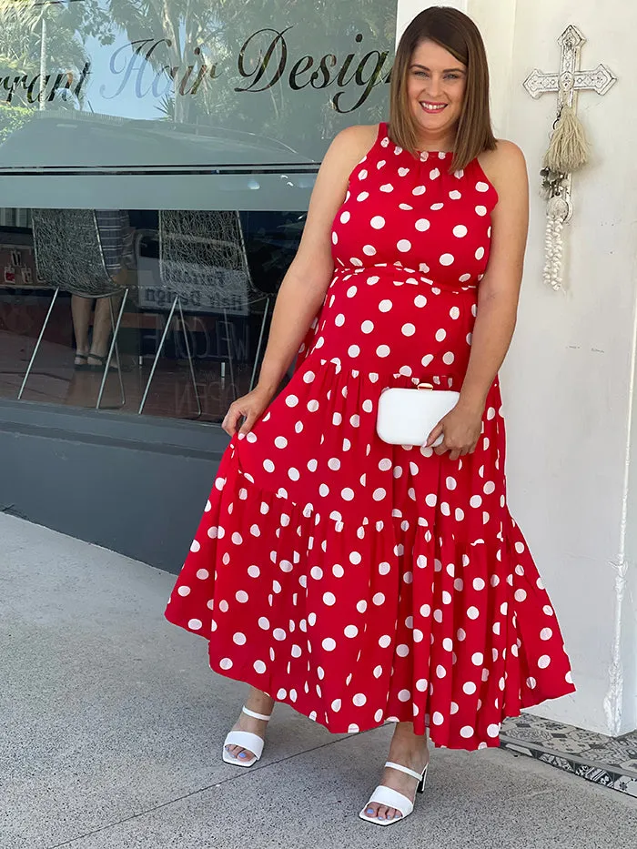 Polka Dot Days Dress - Red