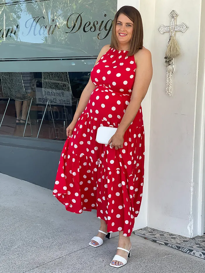 Polka Dot Days Dress - Red