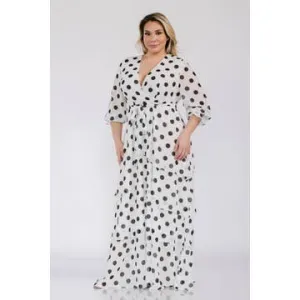 Polka Dot Tiered Maxi Dress