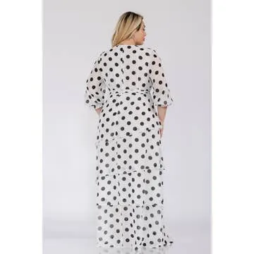 Polka Dot Tiered Maxi Dress