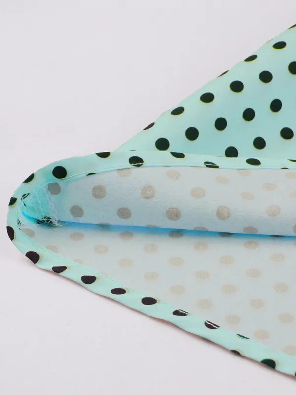 Polka Dot Vintage Lapel Dress with Belted Slim Fit