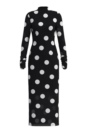POLKA DOTY PRINT DRESS