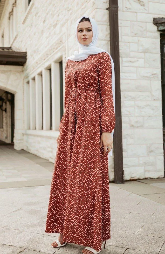 Polka Passion Maxi Dress - Amber