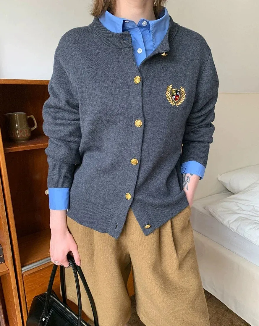 Preppy Style Cardigan