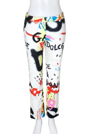 Printed Corduroy Pants