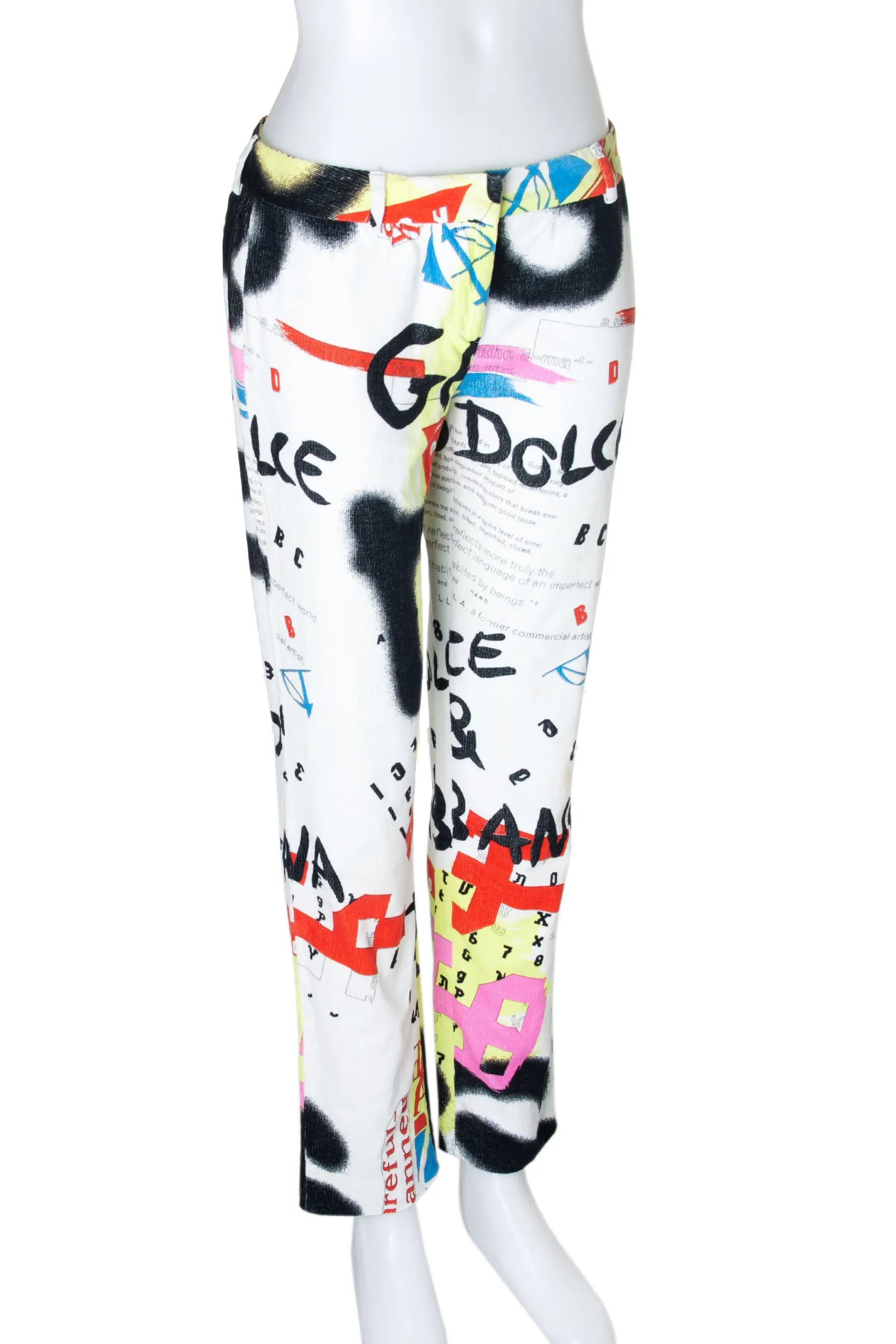 Printed Corduroy Pants