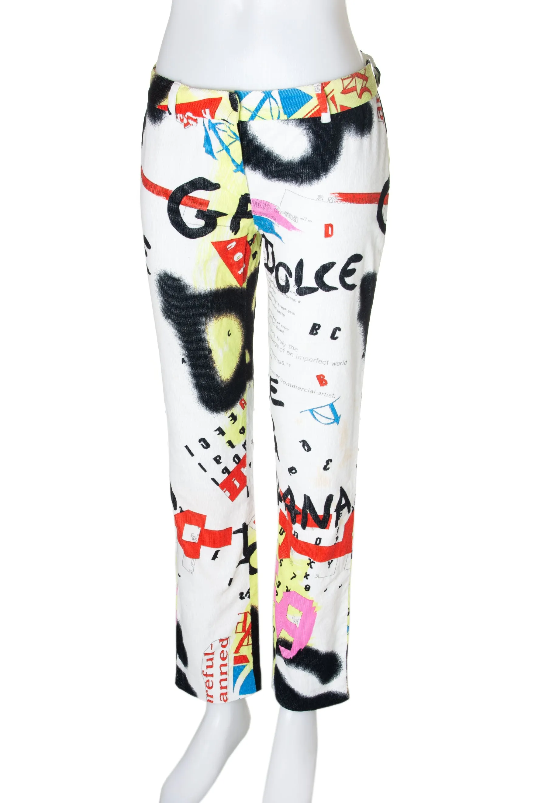 Printed Corduroy Pants