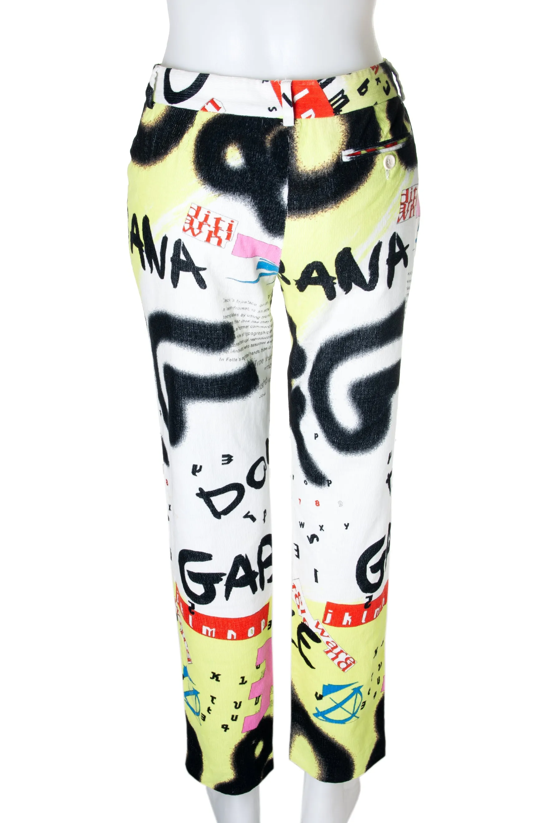 Printed Corduroy Pants