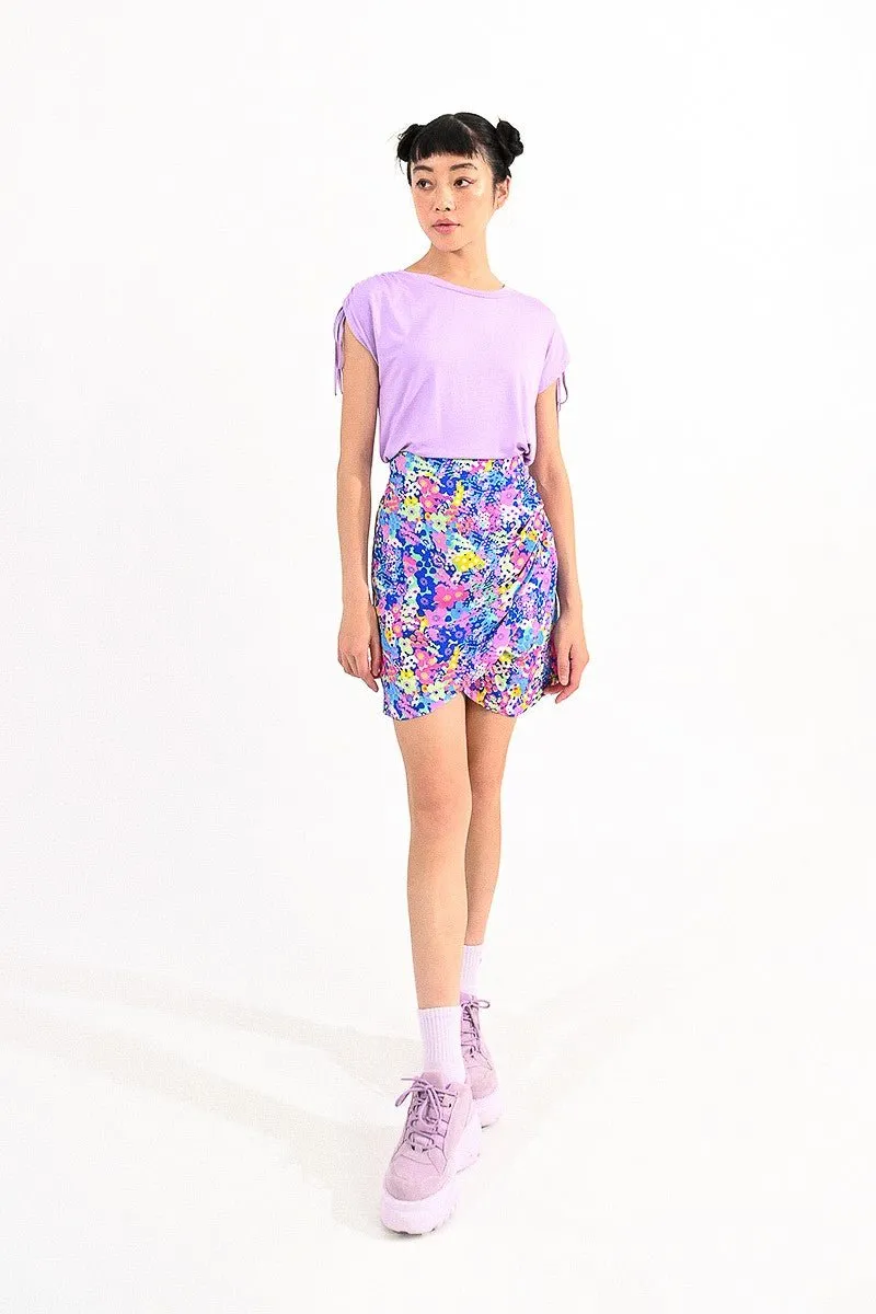 PRINTED WRAP SKIRT