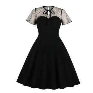 "MESH POLKA DOT" DRESS H042303